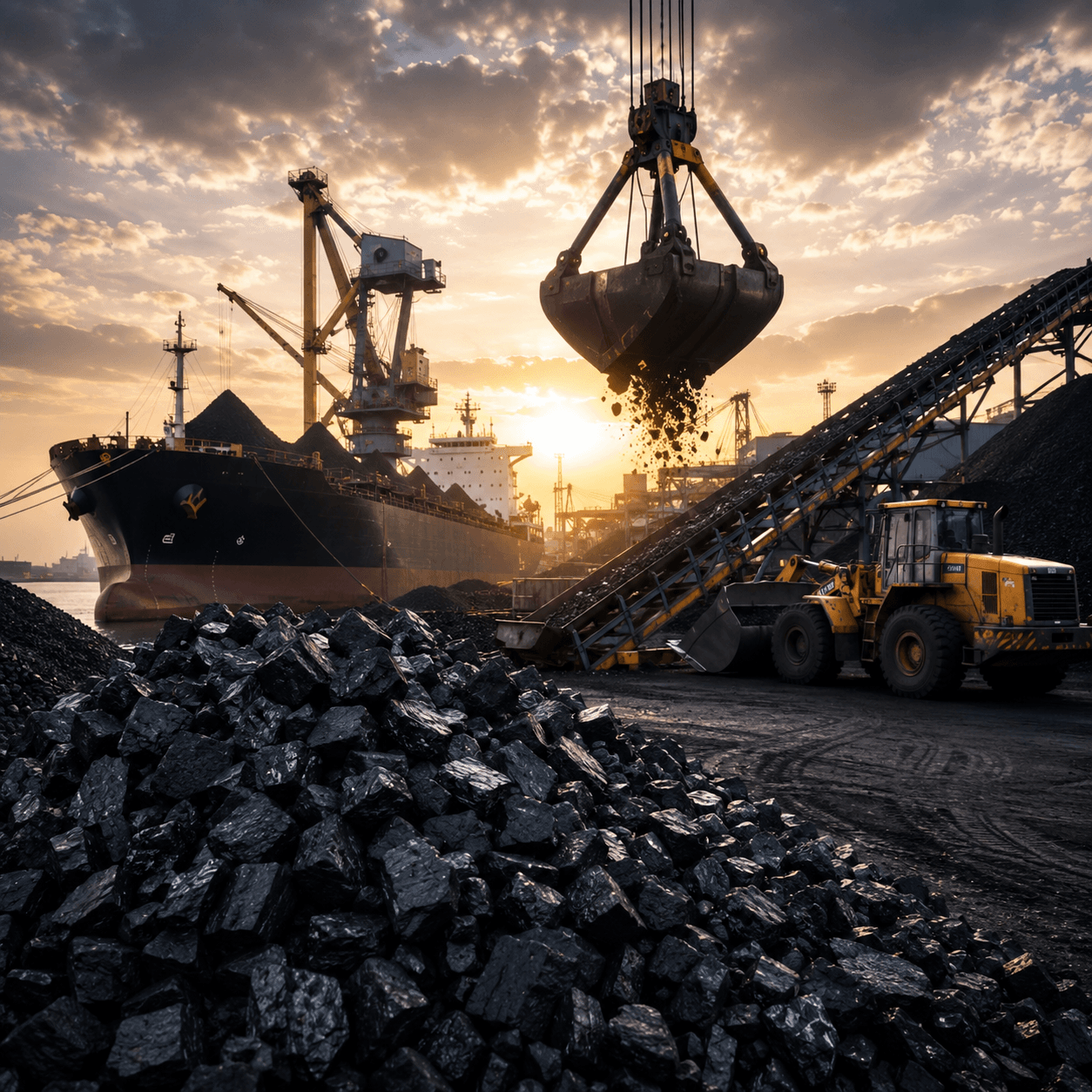 Coal stockpile and bulk handling facility for AeroTherm coal trading