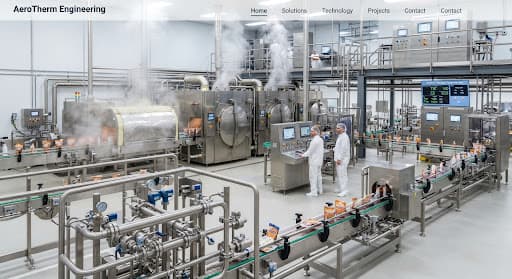 Automated food processing plant with stainless steel production systems